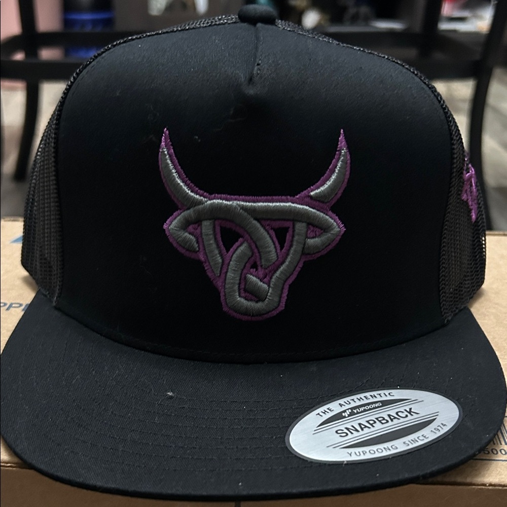 Black and Purple Snapback Cap